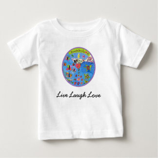T-shirt Pour Bébé Live Laugh Love