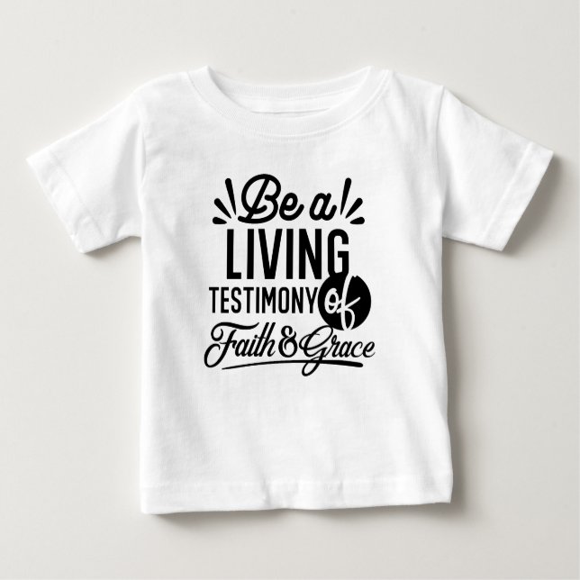 T-shirt Pour Bébé Living Testimony Bible Quote Christian Motivation (Devant)