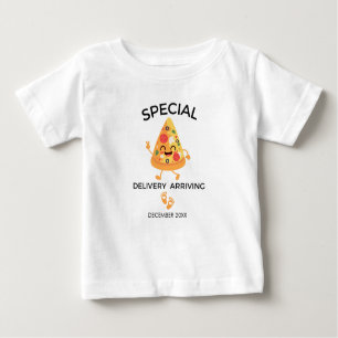 T-shirt Pour Bébé Livraison spéciale Pizza Arriving Baby cadeau