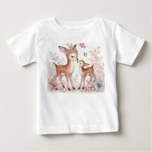 T-shirt Pour Bébé Livre d'histoire Bois Bébés Deer Love