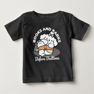 T-shirt Pour Bébé Livres et écorces - Conception de lecture de chien