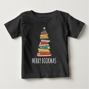 T-shirt Pour Bébé Livres Noël Arbre Joyeux Livres