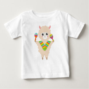 T-shirt Pour Bébé Llama mexicaine, Llama mignonne, Alpaca, Écharpe,