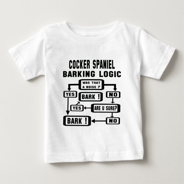 T-shirt Pour Bébé Logique d'écorcement de cocker ! (Devant)