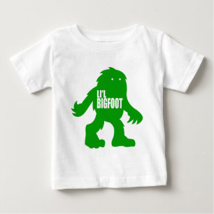 T-shirt Pour Bébé Logo adorable de LI'L BIGFOOT - Sasquatch vert