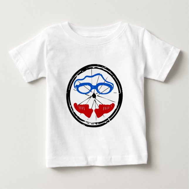 T-shirt Pour Bébé Logo artistique du cool de triathlon (Devant)