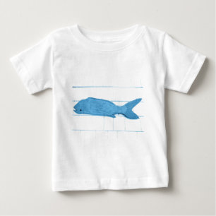 T-shirt Pour Bébé logo bleu de poissons