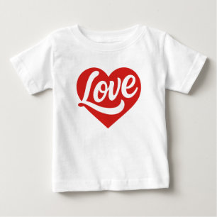 T-shirt Pour Bébé Logo Cœur Amour – Symbole Romantique Rouge 