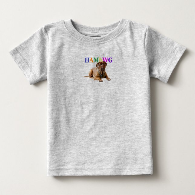 T-shirt Pour Bébé Logo de bébé HAMbWG avec Mugsy (Devant)