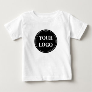 T-shirt Pour Bébé Logo de code QR noir élégant, minimaliste et élanc