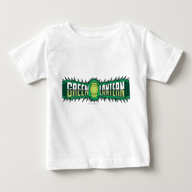 T-shirt Pour Bébé Logo de lanterne verte - Flammes vertes (Devant)
