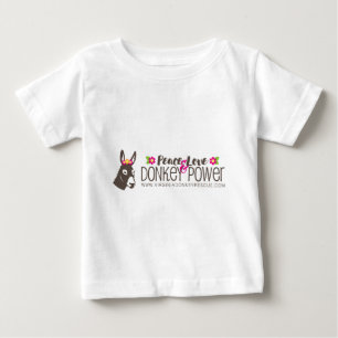 T-shirt Pour Bébé Logo de puissance d'âne d'amour de paix
