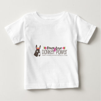 T-shirt Pour Bébé Logo de puissance d'âne d'amour de paix
