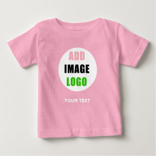 T-shirt Pour Bébé Logo d'entreprise moderne et personnalisable Fille