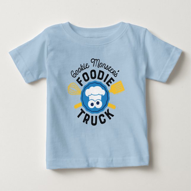 T-shirt Pour Bébé Logo du camion fourré de Cookie Monster (Devant)