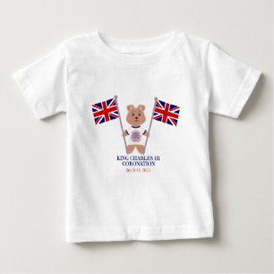 T-shirt Pour Bébé Logo du couronnement King Charles III Patriotic Te