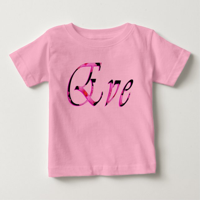 T-shirt Pour Bébé Logo Du Nom Des Filles Eve, (Devant)