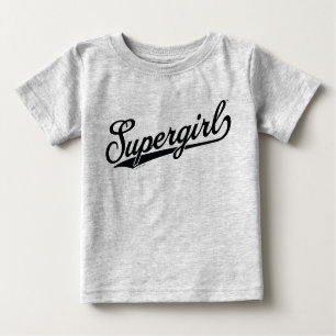 T-shirt Pour Bébé Logo du nom étoilé Supergirl Baseball