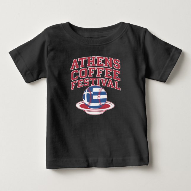 T-shirt Pour Bébé Logo grec de baseball café (Devant)