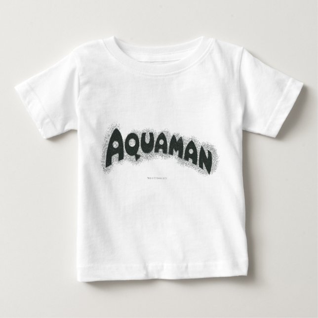 T-shirt Pour Bébé Logo noir Aquaman Grunge (Devant)