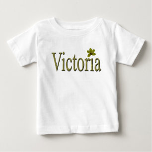 T-shirt Pour Bébé Logo nominatif Victoria en or,