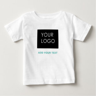 T-shirt Pour Bébé Logo personnalisé Entreprise Entreprise Blanc
