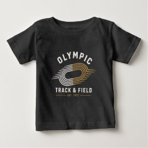 T-shirt Pour Bébé Logo Rétro de la Piste Olympique Fonde en 1972