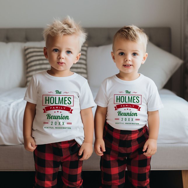 T-shirt Pour Bébé Logo Retro Moderne Famille Reunion (Créateur téléchargé)