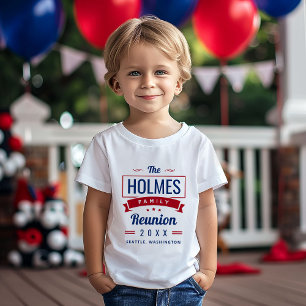 T-shirt Pour Bébé Logo Retro Moderne Famille Reunion