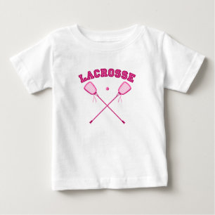 T-shirt Pour Bébé Logo rose de lacrosse