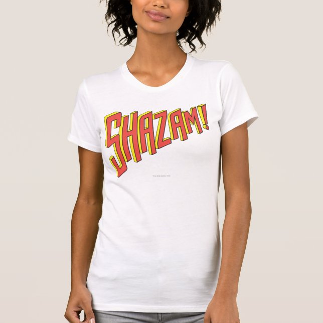 T-shirt Pour Bébé Logo Shazam Rouge/Jaune (Devant)
