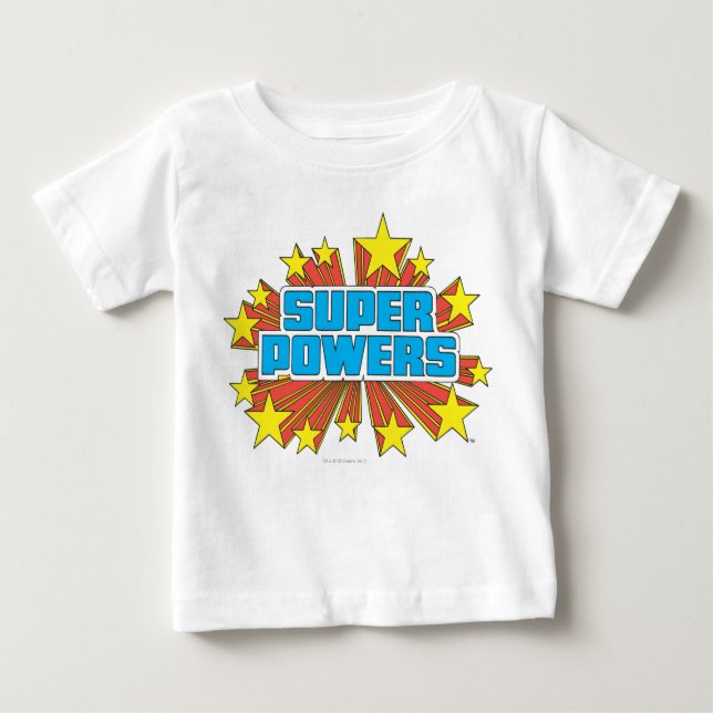 T-shirt Pour Bébé Logo Super Powers™ bleu (Devant)