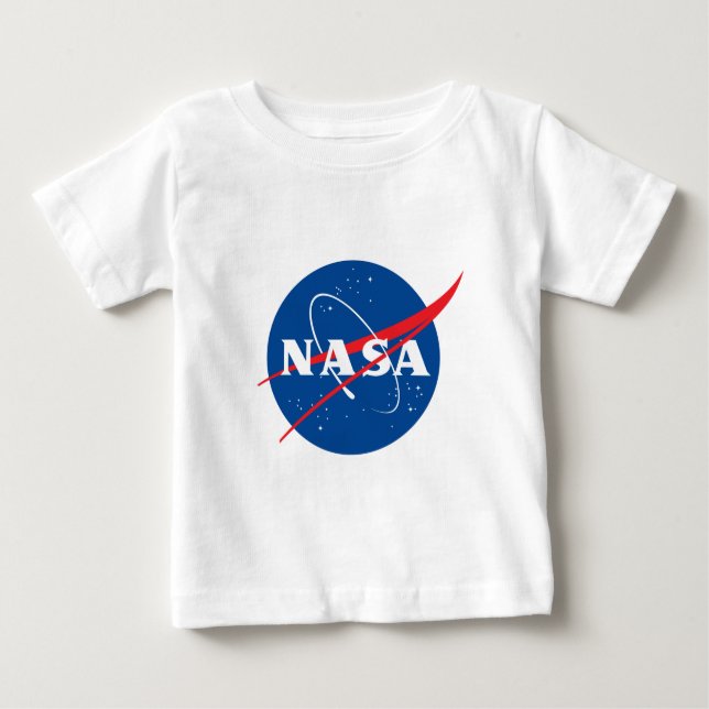 T-shirt Pour Bébé Logo Ultimate NASA Rocket White Soft Cotton (Devant)