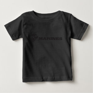 T-shirt Pour Bébé Logo USMC - Noir
