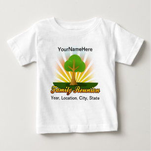 T-shirt Pour Bébé Logo vert de la Réunion de famille d'arbre