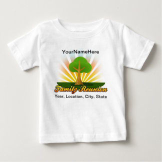T-shirt Pour Bébé Logo vert de la Réunion de famille d'arbre