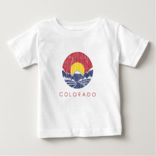 T-shirt Pour Bébé Logo vintage de coucher du soleil du Colorado de