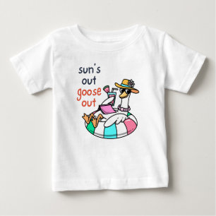 T-shirt Pour Bébé L'Oie Est De Sortie Drôle Canard D'été
