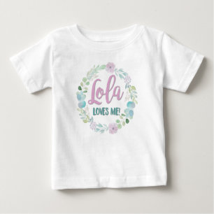 T-shirt Pour Bébé Lola m'aime !