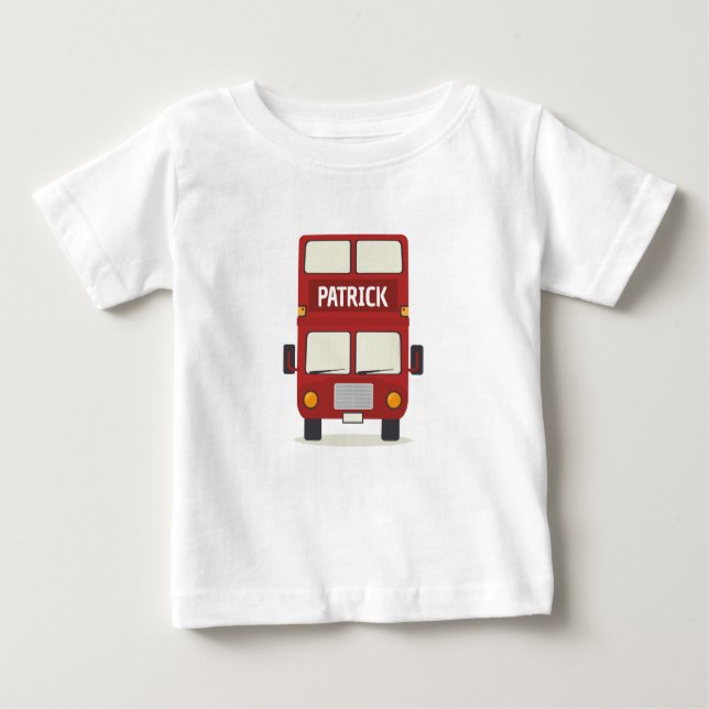 T-shirt Pour Bébé London Red Bus personnalisé (Devant)