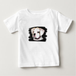 T-shirt Pour Bébé Longue chemise de chiot de boxeur de douille