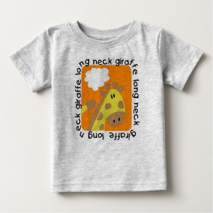 T-shirt Pour Bébé Longue combinaison du football de bébé de girafe