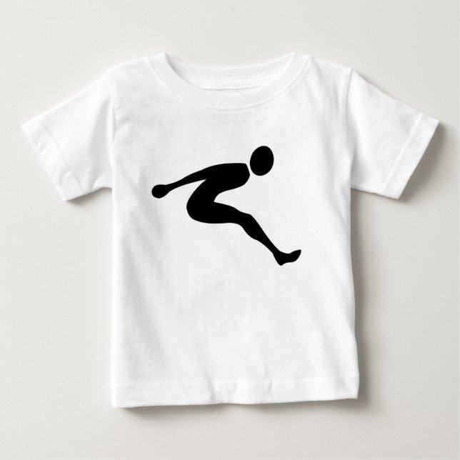 T-shirt Pour Bébé Longue saut - Noir (Devant)
