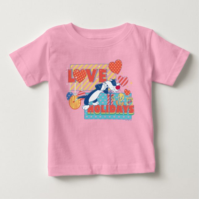 T-shirt Pour Bébé LOONEY TUNES™ | SYLVESTER™ & TWEETY™Love Holidays (Devant)