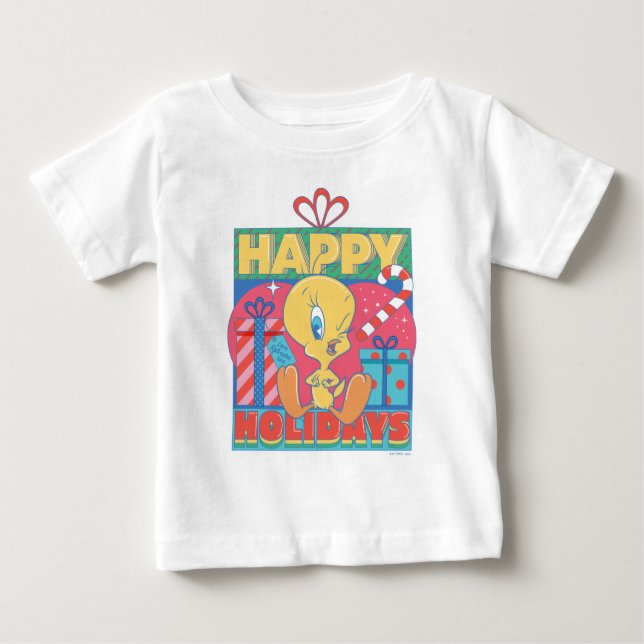 T-shirt Pour Bébé LOONEY TUNES™ | TWEETY™ Joyeuses fêtes (Devant)