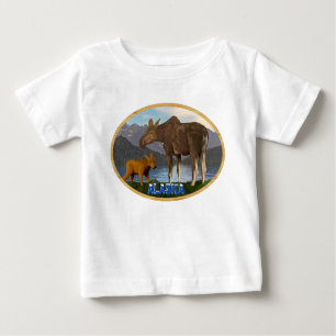 T-shirt Pour Bébé L'orignal dans le pré