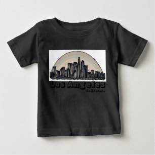 T-shirt Pour Bébé Los Angeles California artsy skyline bébé