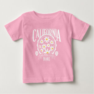 T-shirt Pour Bébé Los Angeles California Floral Graphic