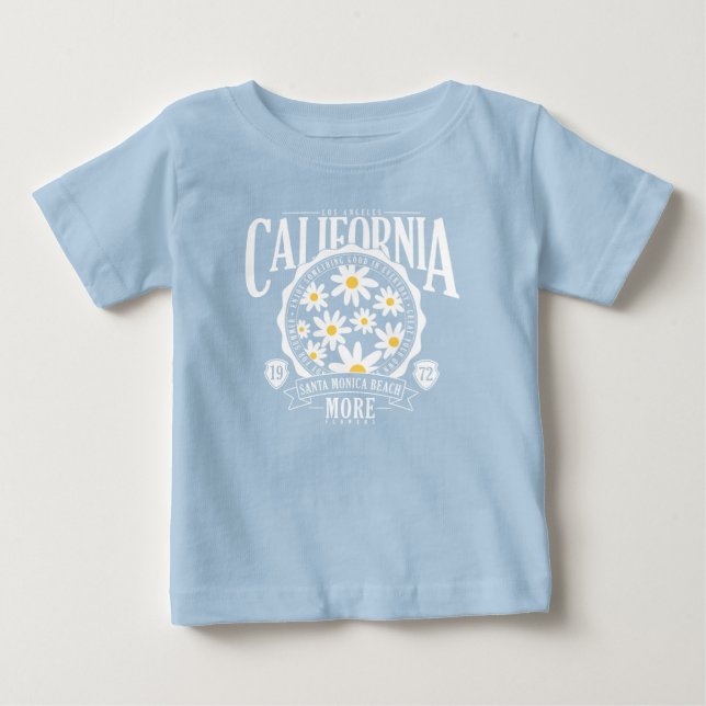 T-shirt Pour Bébé Los Angeles California Floral Graphic (Devant)