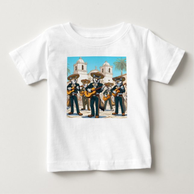 T-shirt Pour Bébé Los Coyotes Mariachi  (Devant)